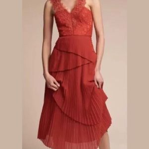 BHLDN Three Floor Cinnamon Lace Dress